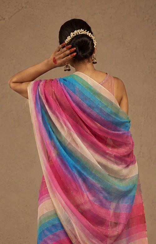 Satrangi Saanjh — Mulmul Blend Saree