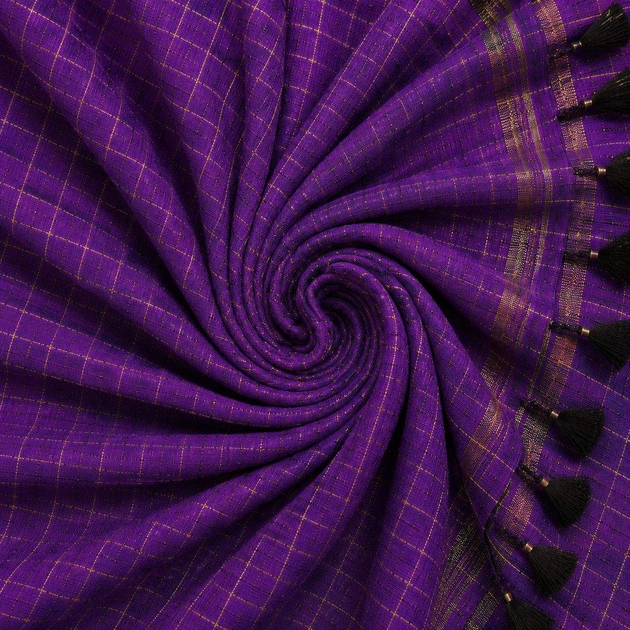 Jamuni Zari Checks Mulmul Saree