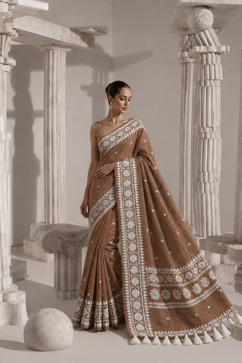 Noor-e-Mocha (mulmul heavy embroidery)