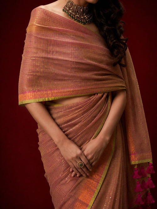 Gulnaar Glow Mulmul Saree