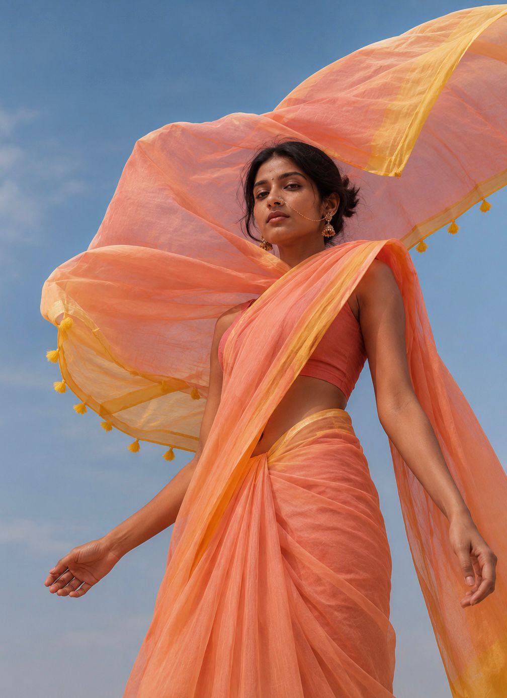 Sunehari dhup (mulmul saree)