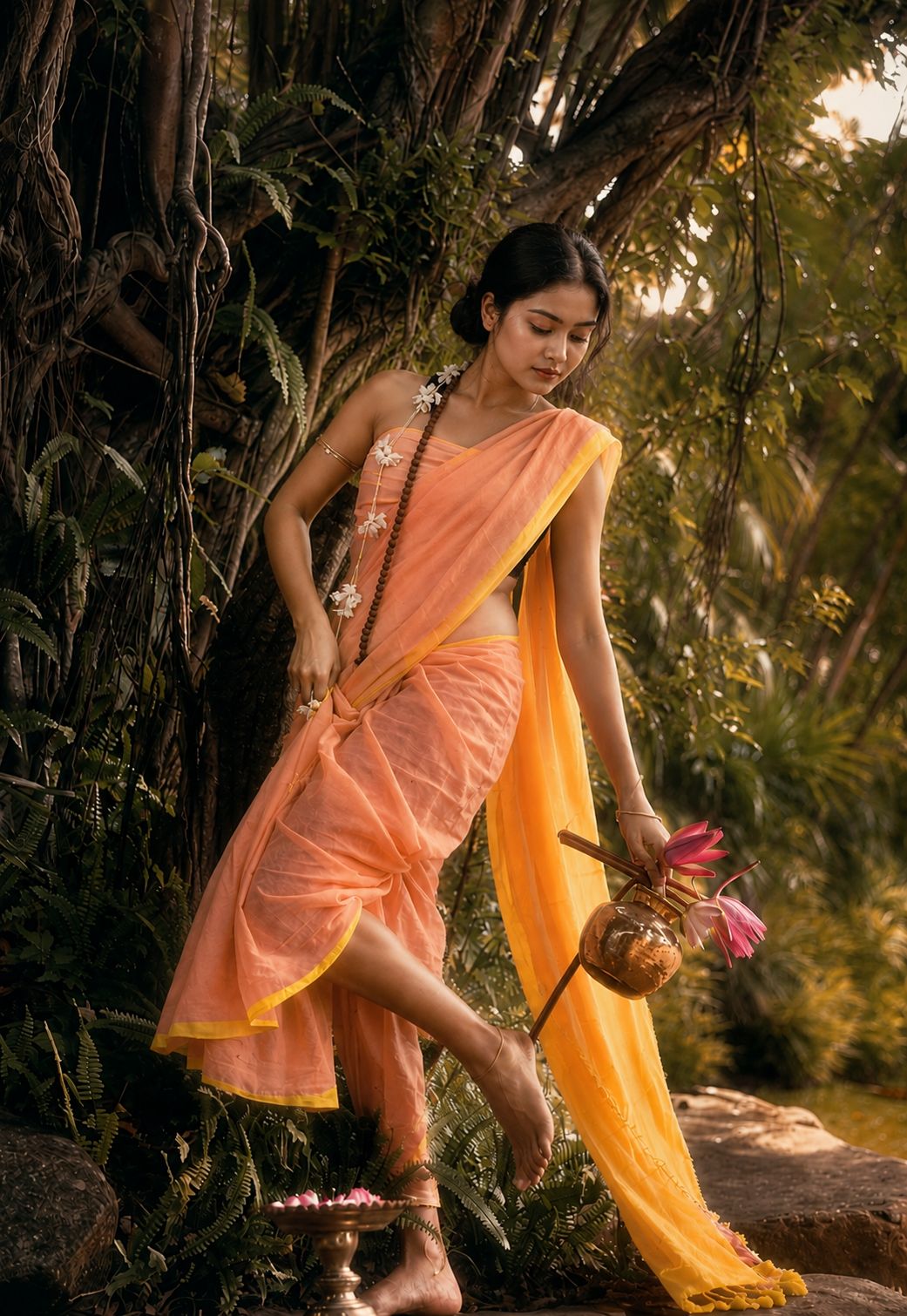 Sunehari dhup (mulmul saree)