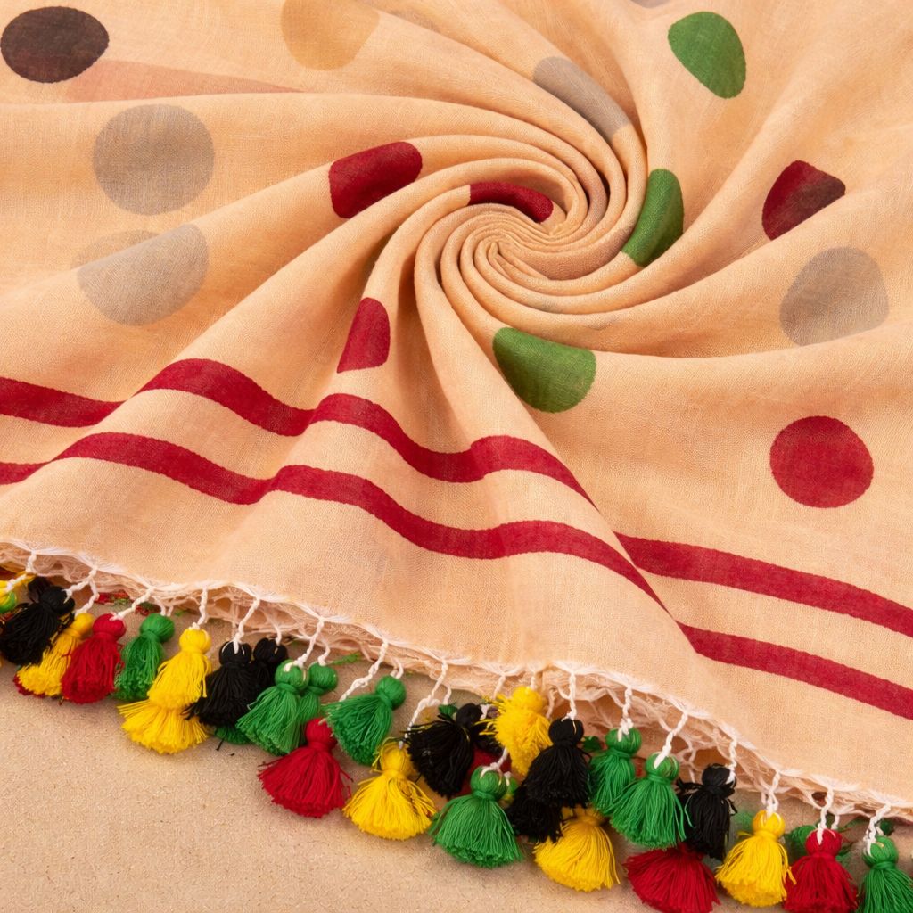 Sunset Carnival mulmul saree