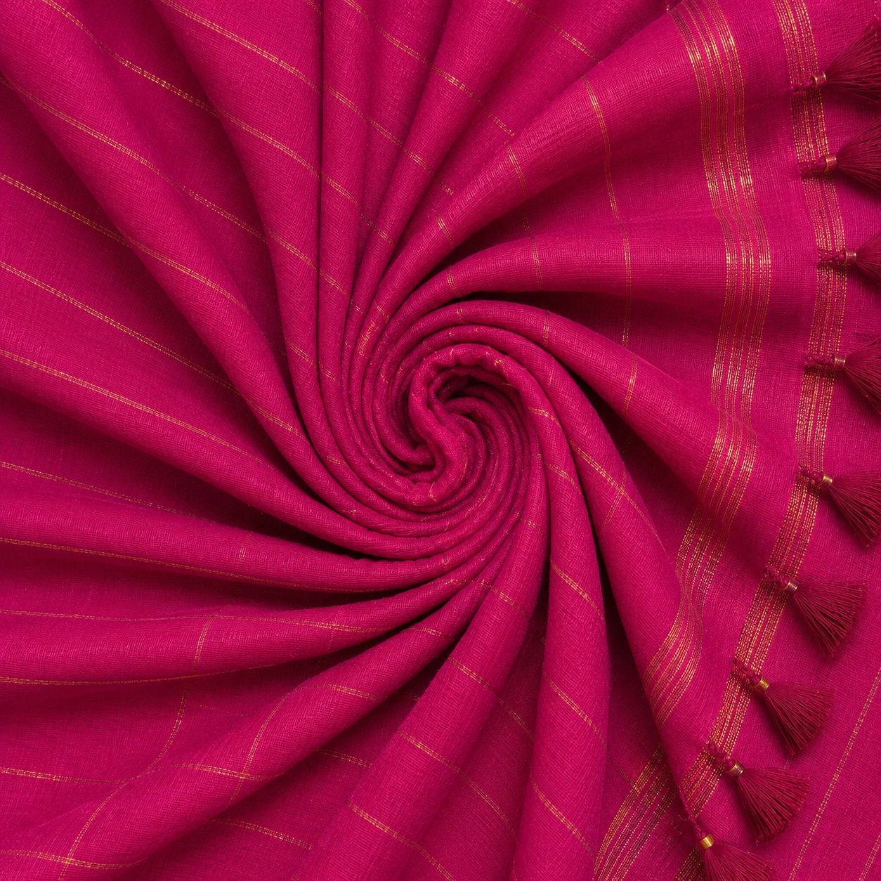 Rani Gulab Dual Zari Mulmul Saree